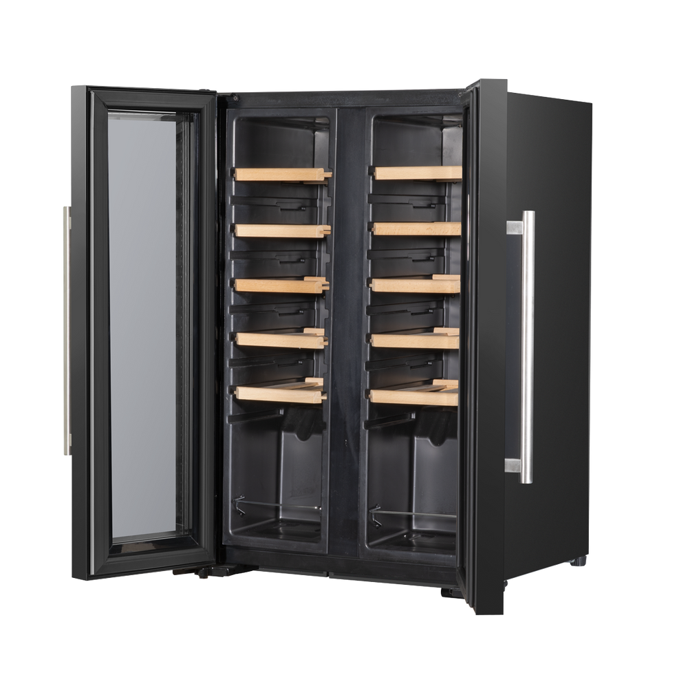 Baridi DH97 24 Bottle Dual Zone Wine Fridge with Digital Touch Screen Controls, Beech Wood Shelves & LED - additional view 11