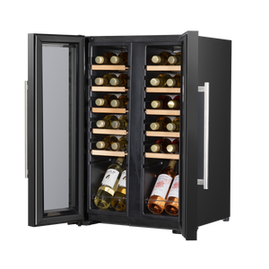 Baridi DH97 24 Bottle Dual Zone Wine Fridge with Digital Touch Screen Controls, Beech Wood Shelves & LED - additional view 12