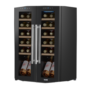 Baridi DH97 24 Bottle Dual Zone Wine Fridge with Digital Touch Screen Controls, Beech Wood Shelves & LED - additional view 16