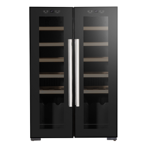 Baridi DH97 24 Bottle Dual Zone Wine Fridge with Digital Touch Screen Controls, Beech Wood Shelves & LED - additional view 17