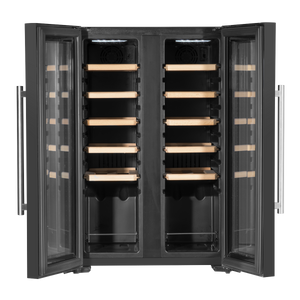 Baridi DH97 24 Bottle Dual Zone Wine Fridge with Digital Touch Screen Controls, Beech Wood Shelves & LED - additional view 6