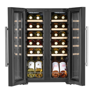 Baridi DH97 24 Bottle Dual Zone Wine Fridge with Digital Touch Screen Controls, Beech Wood Shelves & LED - additional view 7