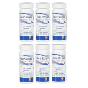 Dellonda DL108 3-in-1 Chlorine, PH & Alkalinity Test Strips x50 Strips - Pack of 6