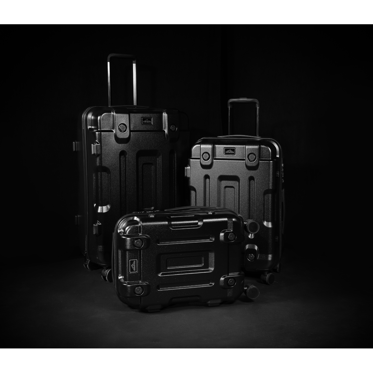 Dellonda DL10 Lightweight ABS Luggage Set 3pc - Black - additional view 2