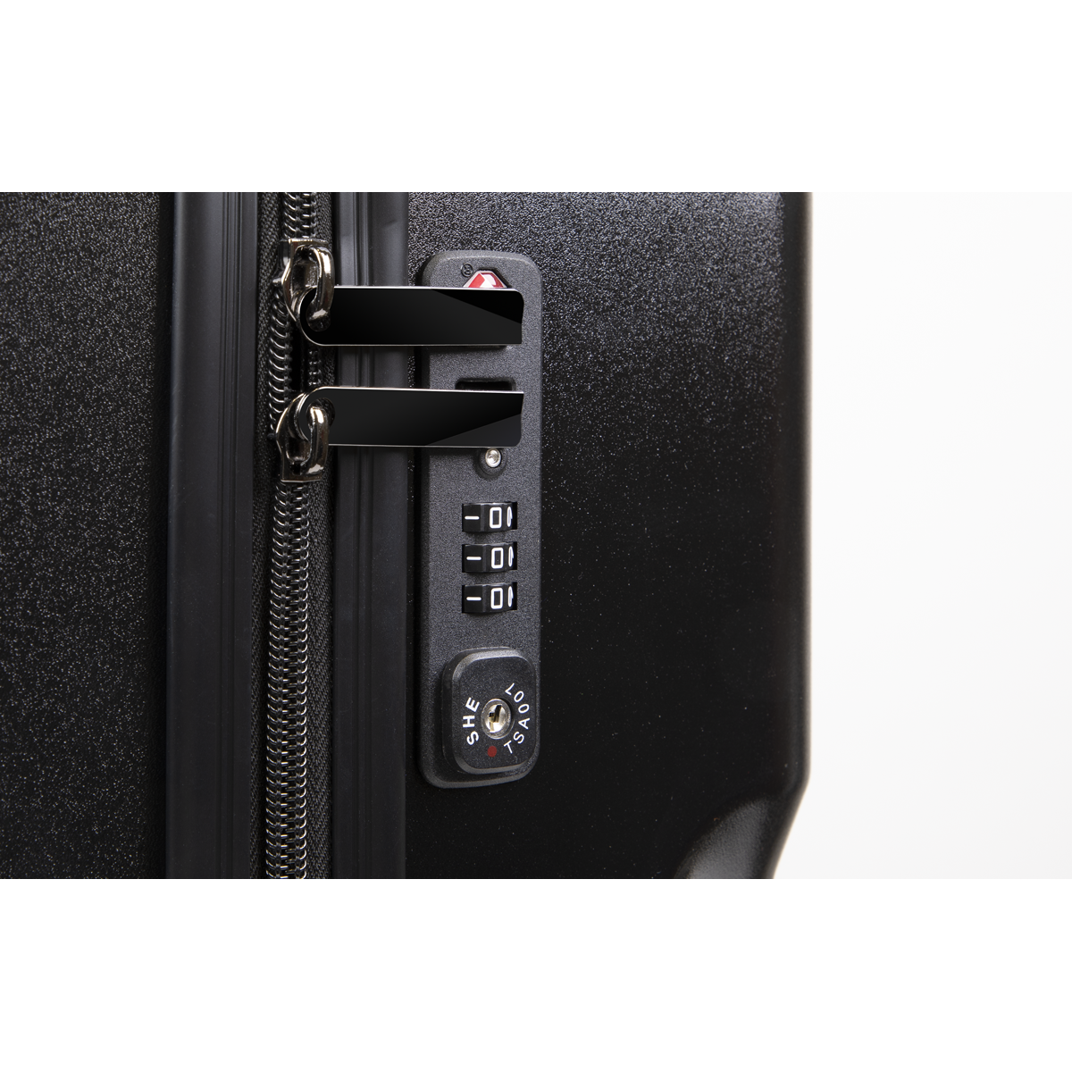 Dellonda DL10 Lightweight ABS Luggage Set 3pc - Black - additional view 14