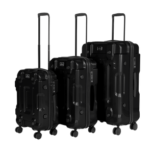 Dellonda DL10 Lightweight ABS Luggage Set 3pc - Black