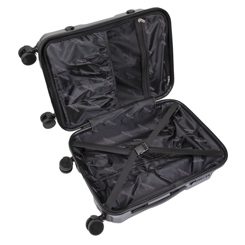 Dellonda DL10 Lightweight ABS Luggage Set 3pc - Black - additional view 4