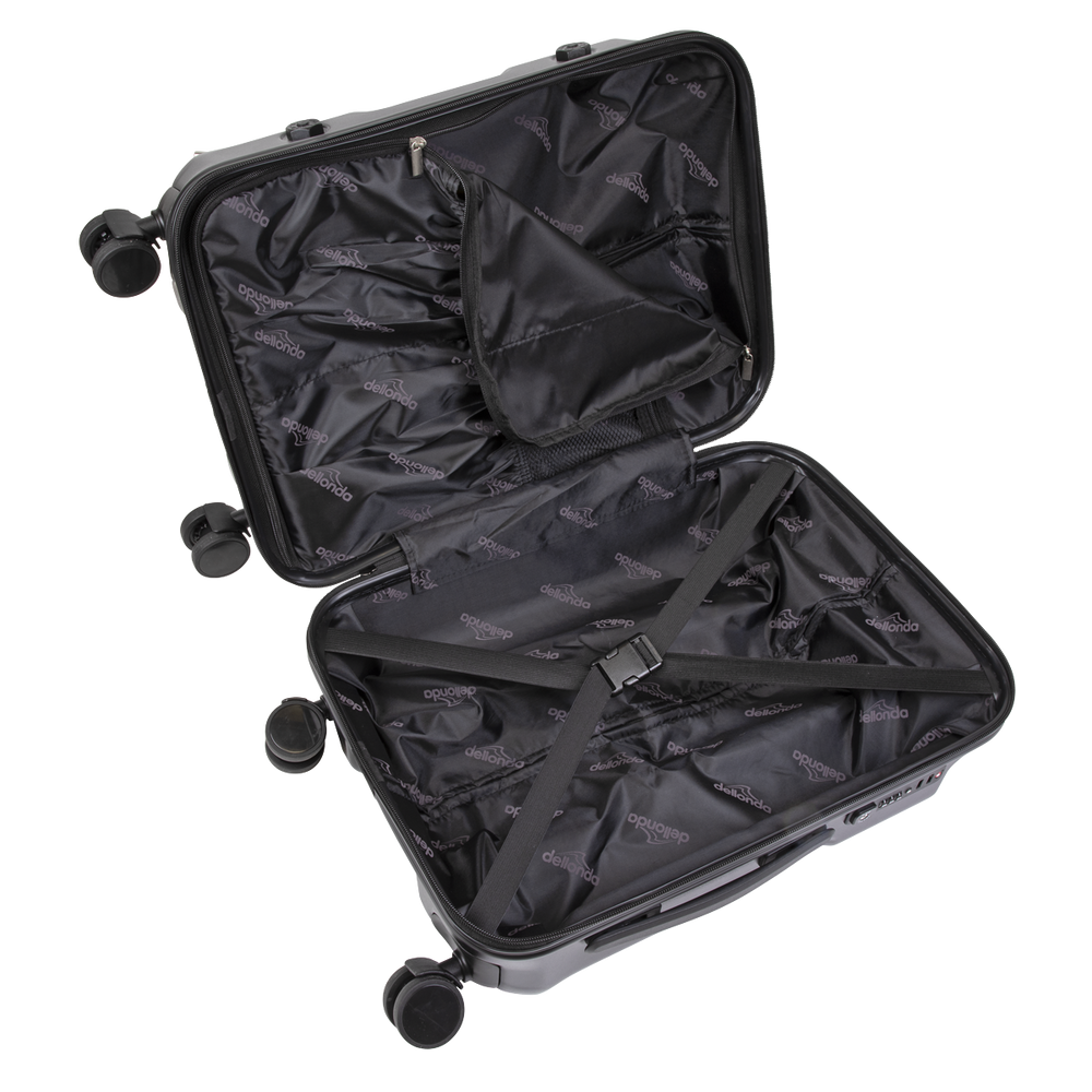 Dellonda DL10 Lightweight ABS Luggage Set 3pc - Black - additional view 5