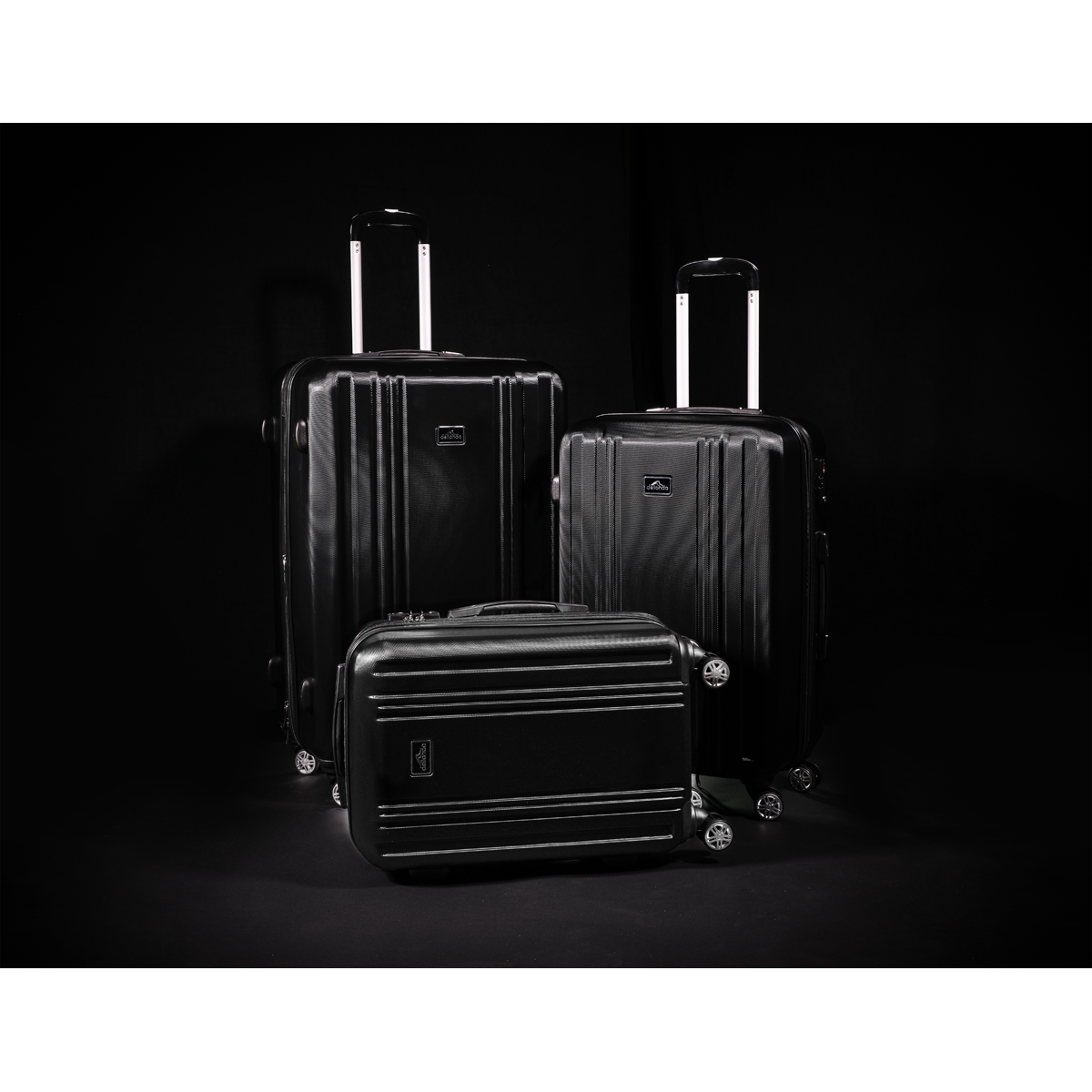 Dellonda DL11 Lightweight ABS Luggage Set with TSA Lock - Black - additional view 5