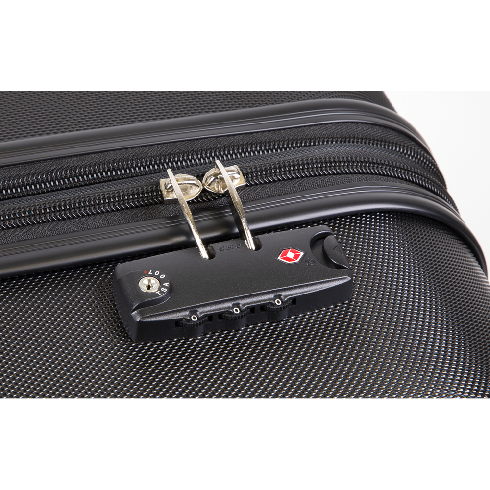 Dellonda DL11 Lightweight ABS Luggage Set with TSA Lock - Black - additional view 2