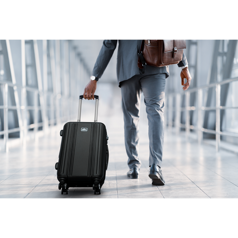 Dellonda DL11 Lightweight ABS Luggage Set with TSA Lock - Black - additional view 4