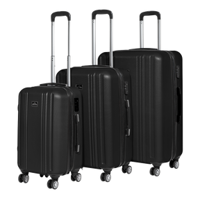 Dellonda DL11 Lightweight ABS Luggage Set with TSA Lock - Black