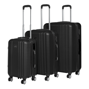 Dellonda DL11 Lightweight ABS Luggage Set with TSA Lock - Black