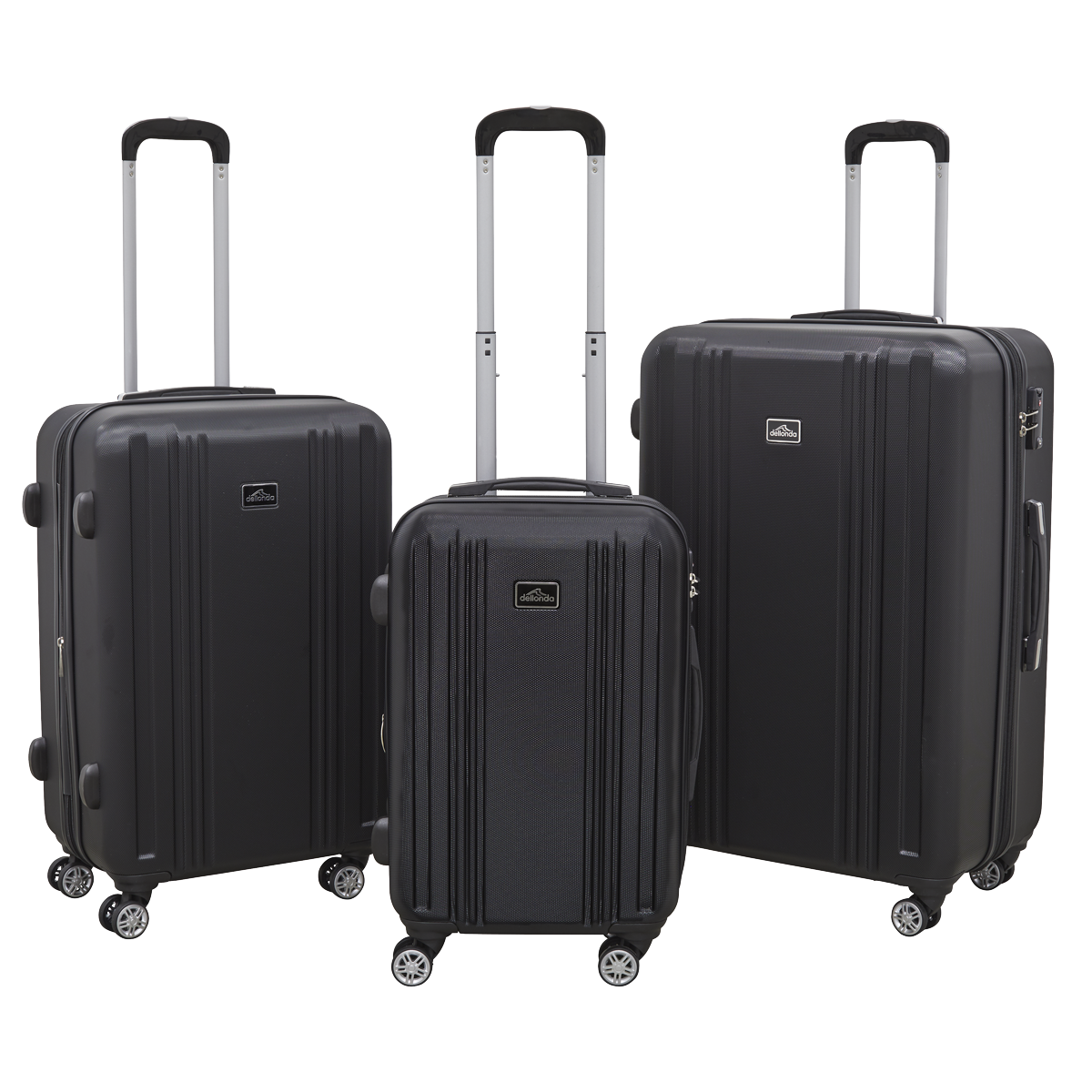 Dellonda DL11 Lightweight ABS Luggage Set with TSA Lock - Black - additional view 6