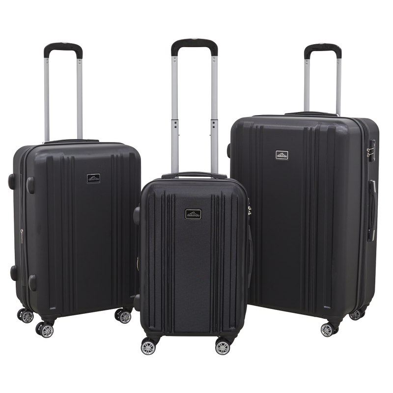 Dellonda DL11 Lightweight ABS Luggage Set with TSA Lock - Black - additional view 6