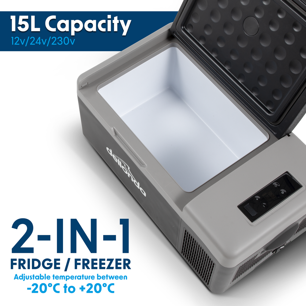 Dellonda DL12 Portable Fridge Freezer/Cool Box with LED Display 15L - additional view 4