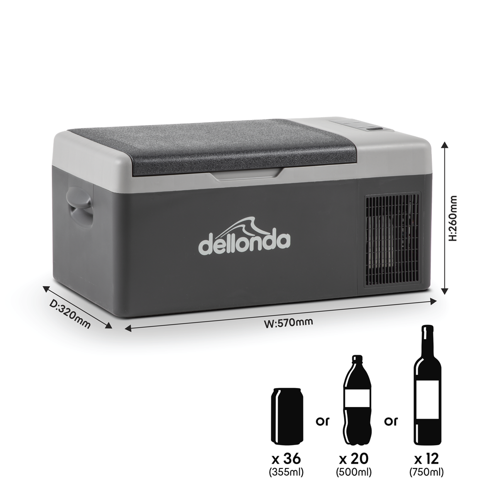Dellonda DL12 Portable Fridge Freezer/Cool Box with LED Display 15L - additional view 6