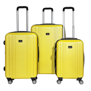Dellonda DL124 Lightweight ABS Luggage Set with TSA Lock - Yellow - additional view 3
