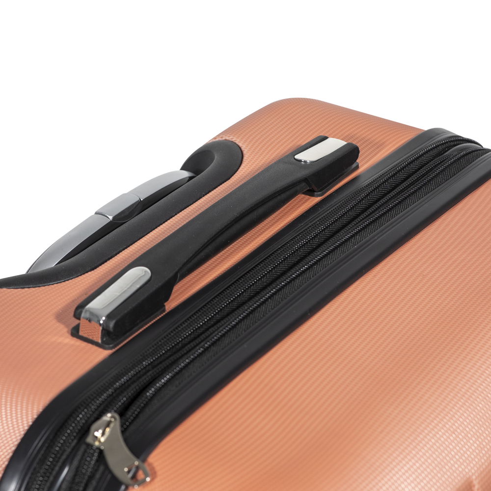 Dellonda DL125 Lightweight ABS Luggage Set with TSA Lock - Rose Gold - additional view 3
