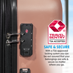 Dellonda DL125 Lightweight ABS Luggage Set with TSA Lock - Rose Gold - additional view 10