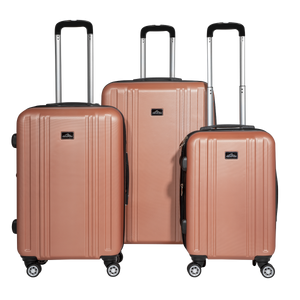 Dellonda DL125 Lightweight ABS Luggage Set with TSA Lock - Rose Gold - additional view 2