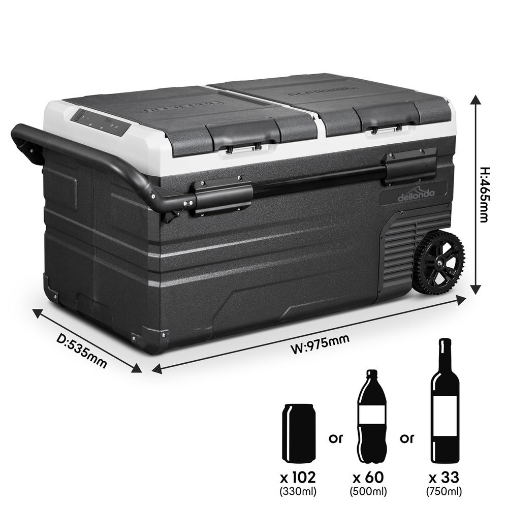 Dellonda DL127 Portable Fridge Freezer/Cool Box with LED Display 75L - additional view 15