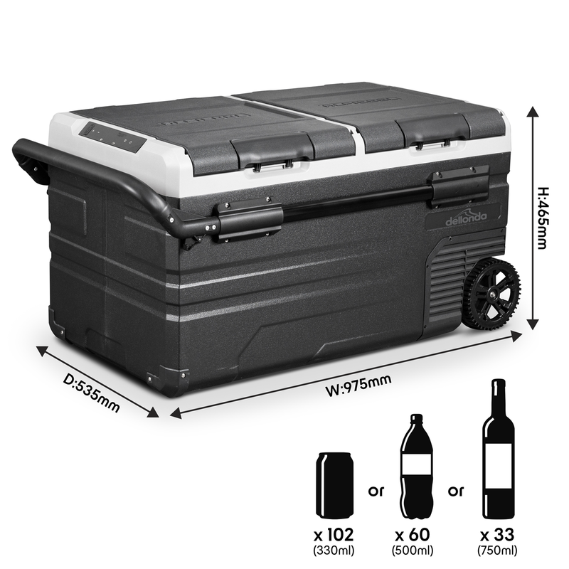 Dellonda DL127 Portable Fridge Freezer/Cool Box with LED Display 75L - additional view 15