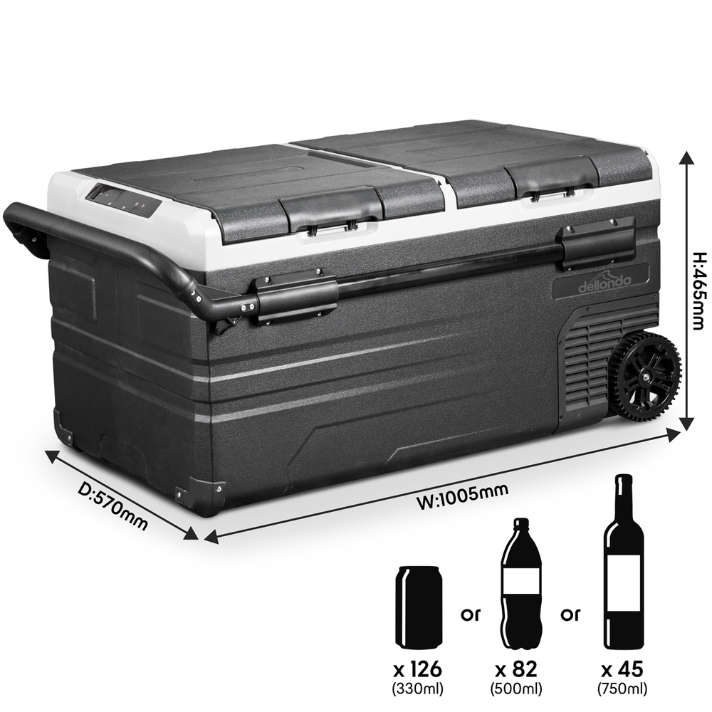 Dellonda DL128 Portable Fridge Freezer/Cool Box with LED Display 95L - additional view 6