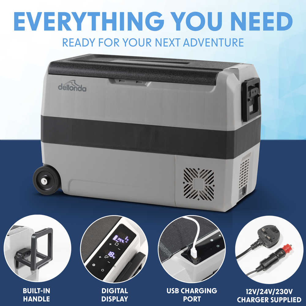 Dellonda DL132 Portable Fridge Freezer/Cool Box with LED Display & AC/DC 230V Adaptor 50L - additional view 3