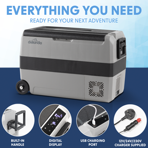 Dellonda DL132 Portable Fridge Freezer/Cool Box with LED Display & AC/DC 230V Adaptor 50L - additional view 3
