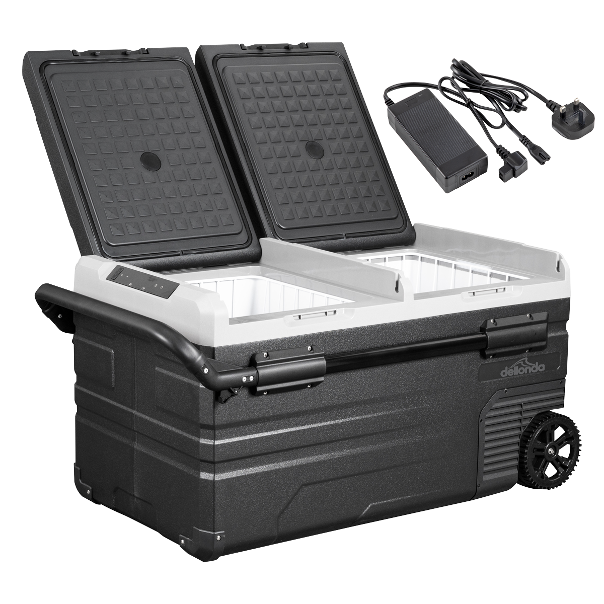 Dellonda DL135 Portable Fridge Freezer/Cool Box with LED Display & AC/DC 230V Adaptor 95L