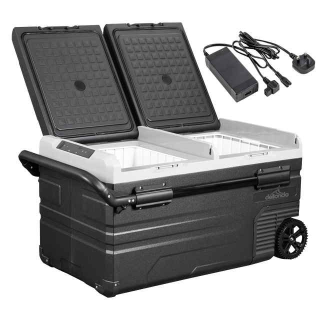 Dellonda DL135 Portable Fridge Freezer/Cool Box with LED Display & AC/DC 230V Adaptor 95L