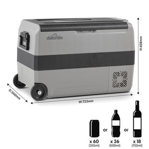 Dellonda DL14 Portable Fridge Freezer/Cool Box with LED Display 50L - additional view 6