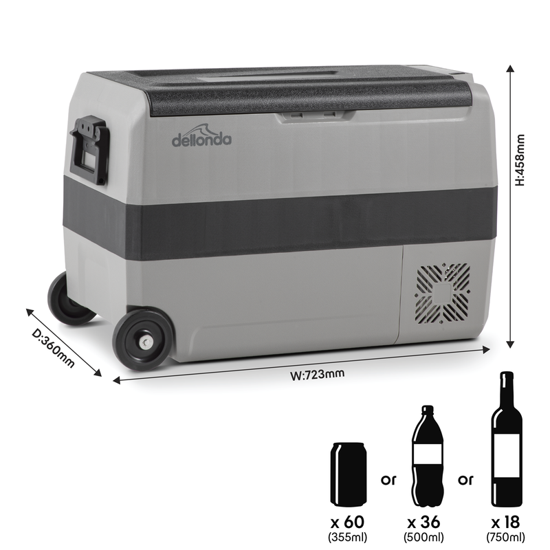 Dellonda DL14 Portable Fridge Freezer/Cool Box with LED Display 50L - additional view 6