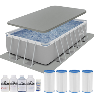 Dellonda DL140 Deluxe Steel Frame Swimming Pool with Filter Pump 18ft, Top Cover, Ground Sheet & - additional view 6