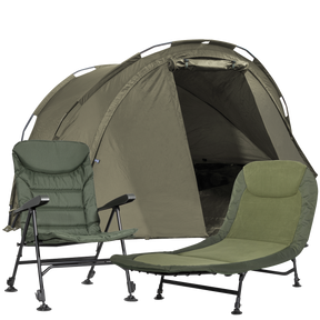 Dellonda DL143 2-Person Bivvy Tent, Reclining Chair & Bedchair Set