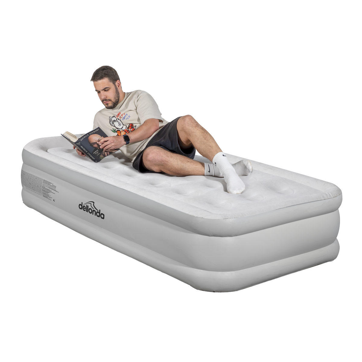 Dellonda DL144 Raised Air Bed with Removable Electric Pump & Storage Bag - Single - additional view 2