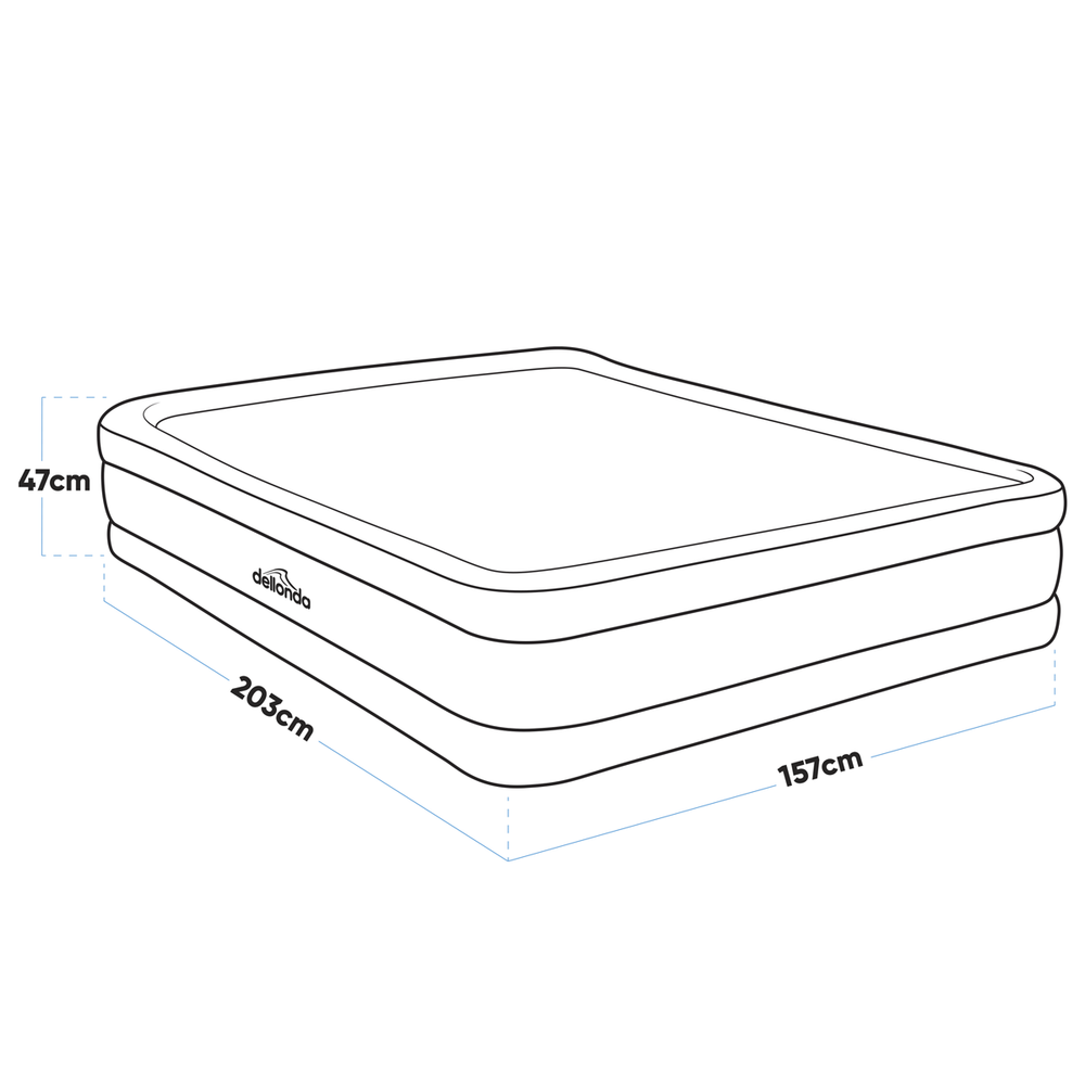 Dellonda DL145 Raised Air Bed with Removable Electric Pump & Storage Bag - Queen - additional view 12