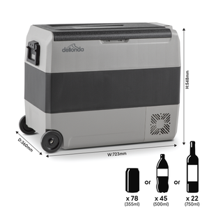 Dellonda DL15 Portable Fridge Freezer/Cool Box with LED Display 60L - additional view 12
