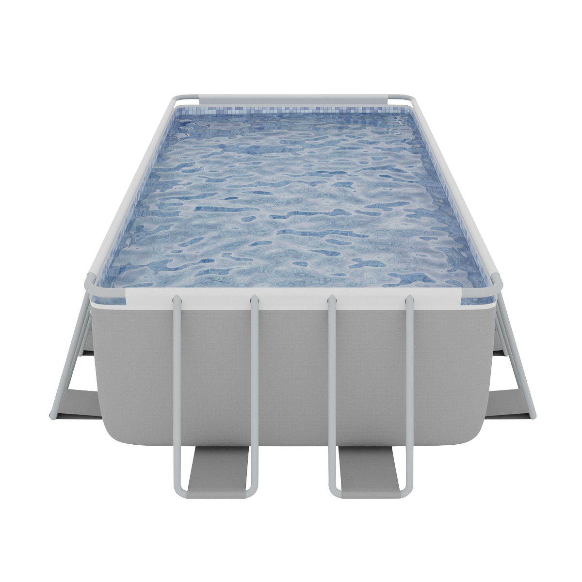 Dellonda DL150 Deluxe Steel Frame Rectangular Swimming Pool with Step Ladder & Filter Pump 21ft - additional view 3