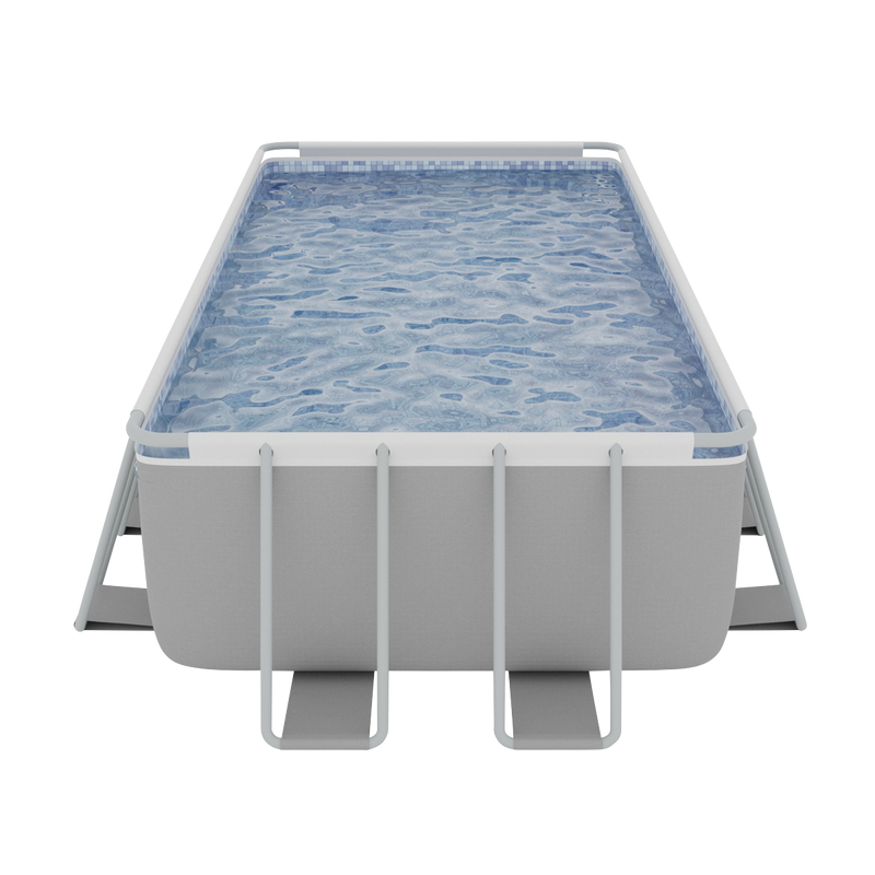 Dellonda DL150 Deluxe Steel Frame Rectangular Swimming Pool with Step Ladder & Filter Pump 21ft - additional view 3