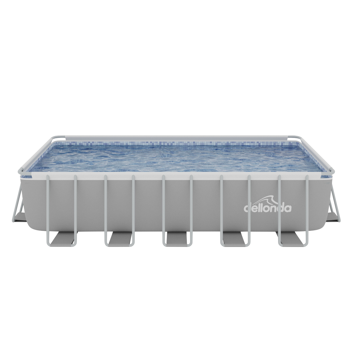 Dellonda DL150 Deluxe Steel Frame Rectangular Swimming Pool with Step Ladder & Filter Pump 21ft - additional view 5