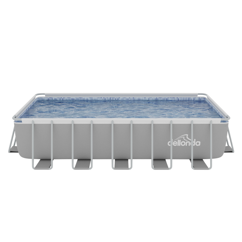 Dellonda DL150 Deluxe Steel Frame Rectangular Swimming Pool with Step Ladder & Filter Pump 21ft - additional view 5