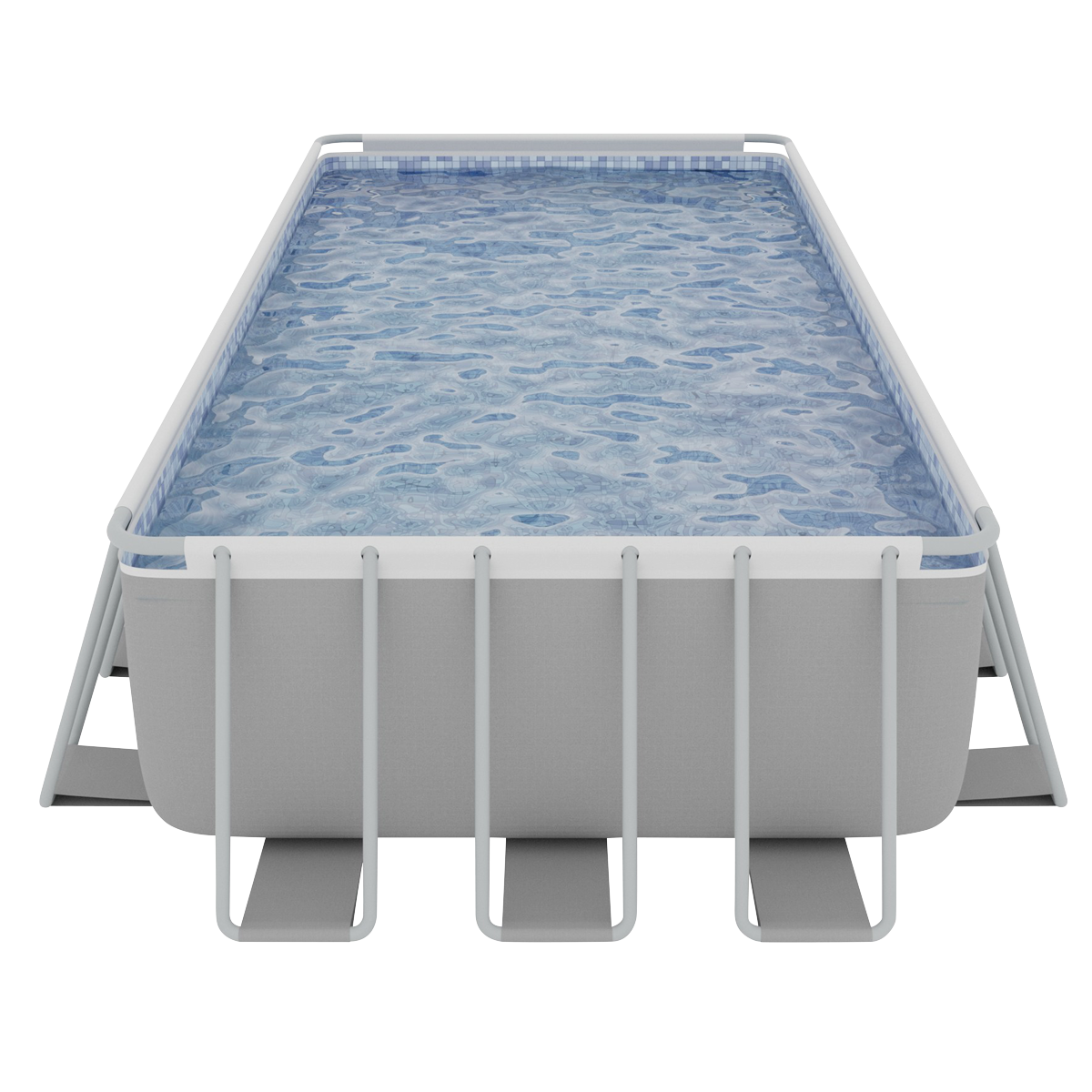 Dellonda DL151 Deluxe Steel Frame Rectangular Swimming Pool with Step Ladder & Filter Pump 25ft - additional view 8