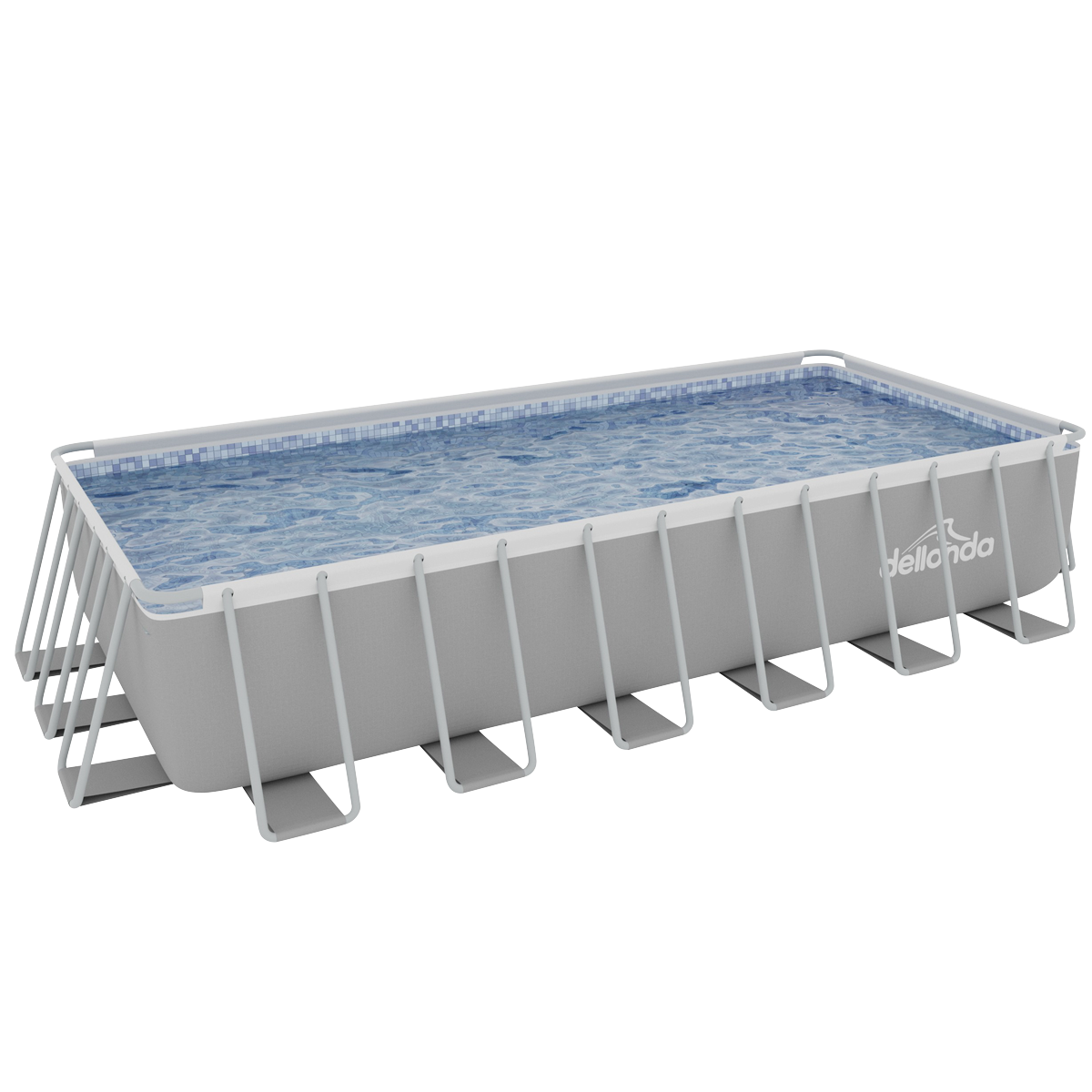 Dellonda DL151 Deluxe Steel Frame Rectangular Swimming Pool with Step Ladder & Filter Pump 25ft - additional view 14