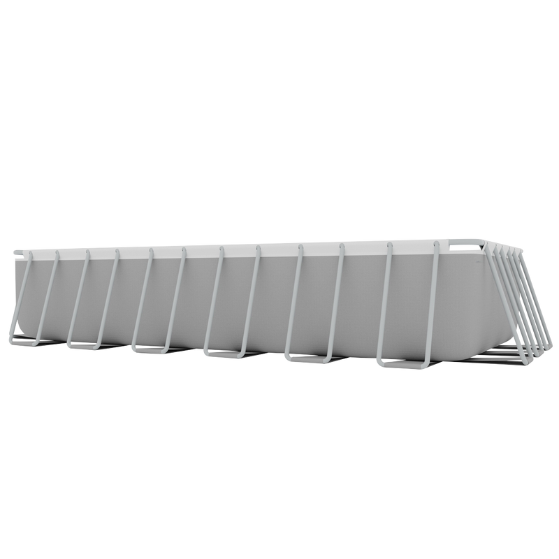 Dellonda DL151 Deluxe Steel Frame Rectangular Swimming Pool with Step Ladder & Filter Pump 25ft - additional view 6