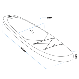 Dellonda DL152 Inflatable Stand-Up Paddle Board 10'6" - Light Blue/White - additional view 13