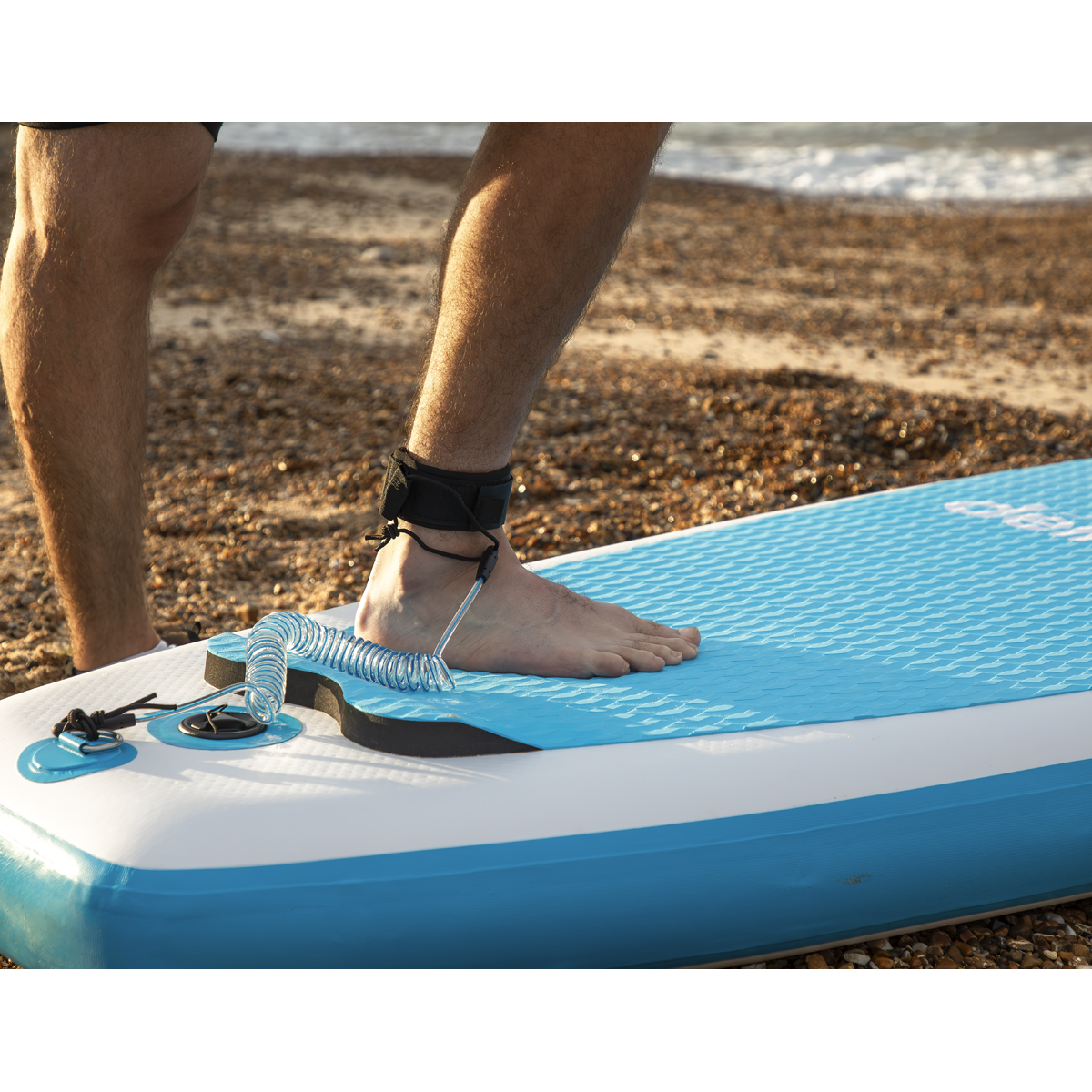 Dellonda DL152 Inflatable Stand-Up Paddle Board 10'6" - Light Blue/White - additional view 3