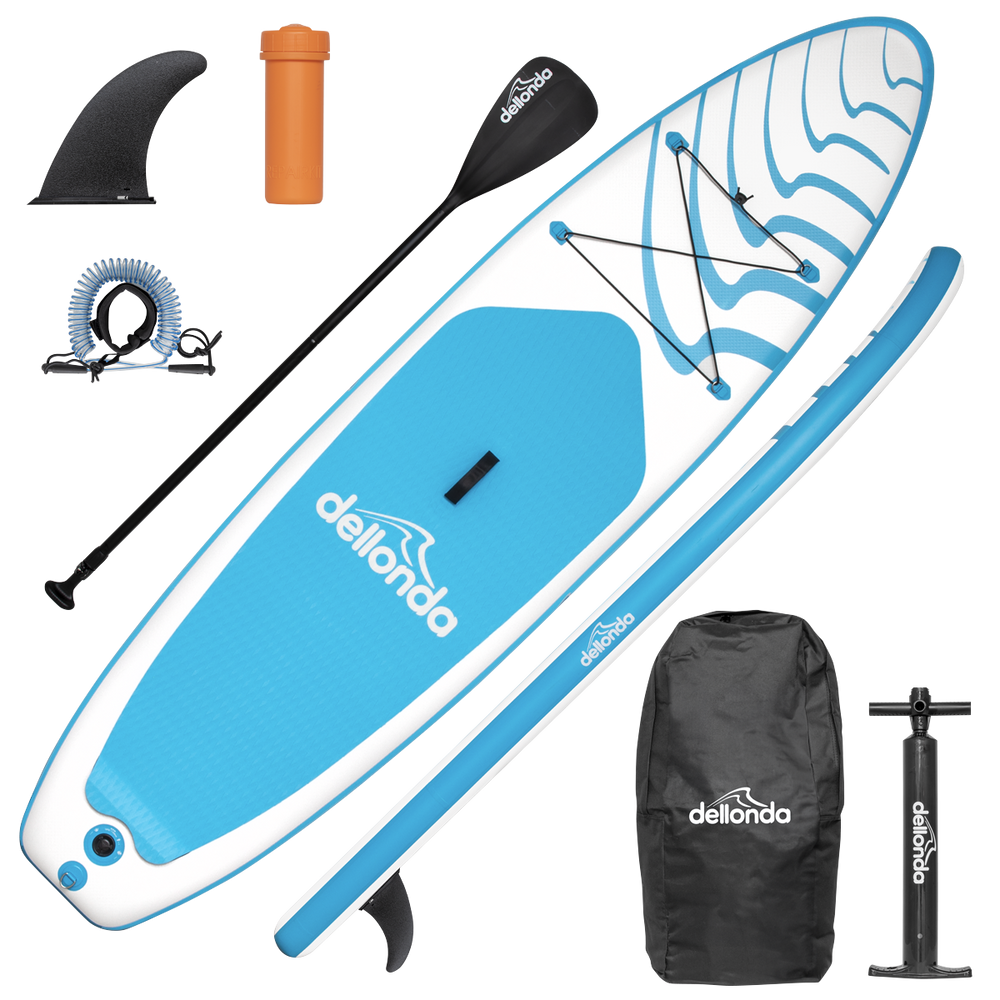 Dellonda DL152 Inflatable Stand-Up Paddle Board 10'6" - Light Blue/White - additional view 20