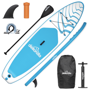 Dellonda DL152 Inflatable Stand-Up Paddle Board 10'6" - Light Blue/White - additional view 20